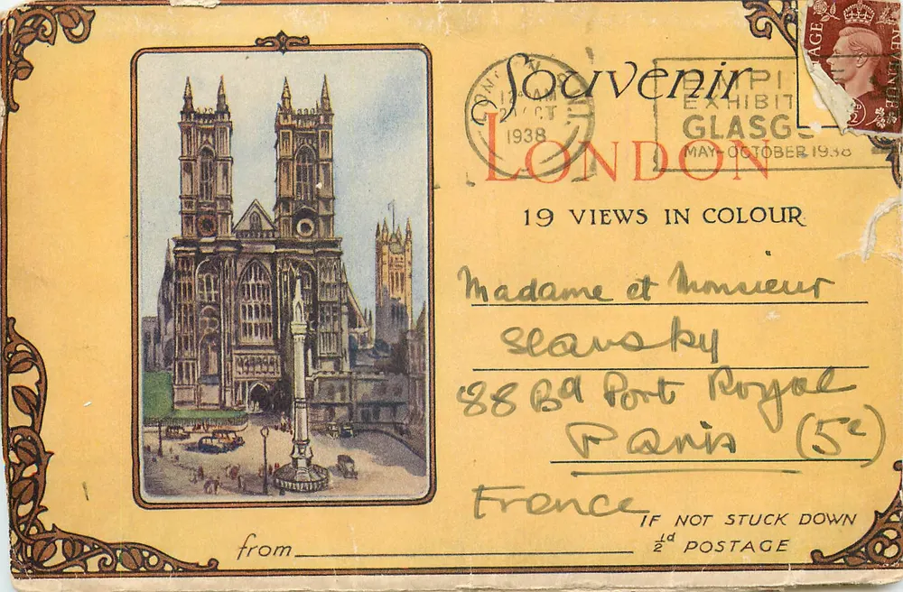 वेस्टमिंस्टर एबीजी — लंदन — सौभाग्य एक्सपोज़ ग्लासगो 1938 - आगे