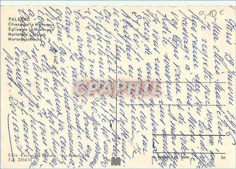 Palerme — Igreja da Martorana — Ed. Esclusa Bucara - Verso