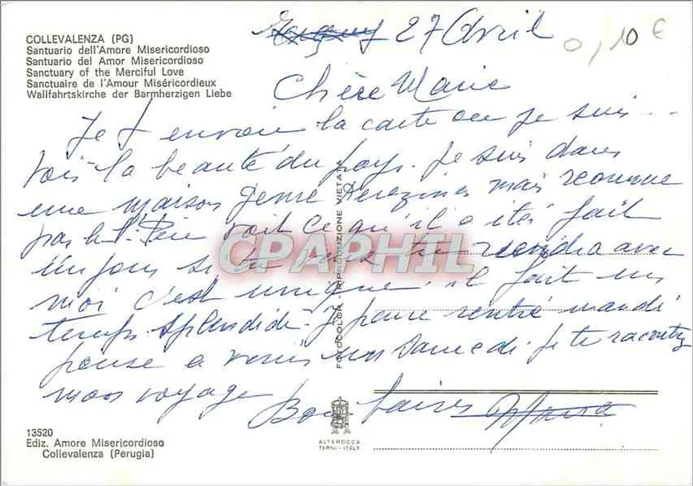 Collevalenza (PG) — Heiligtum der Barmherzigkeit — Ediz. Amore Misericordioso - Rückseite