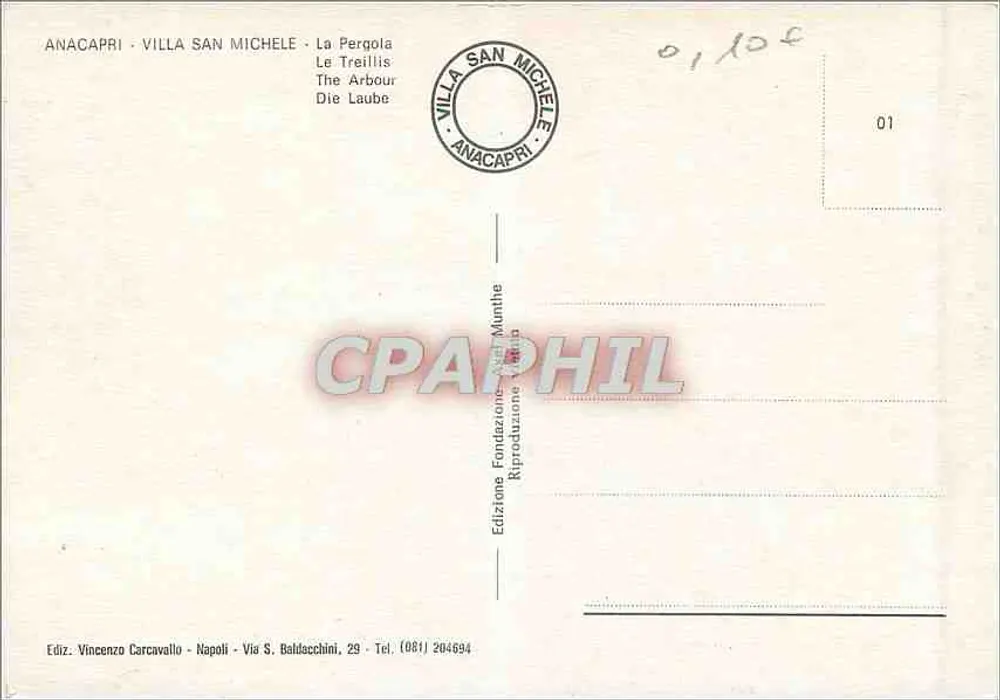 Villa San Michele — La Pergola — Edition Vincenzo Carcavallo - Back