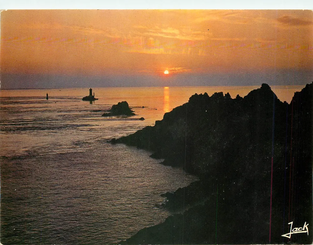 Crepúsculo na Ponte du Raz — Edições de Arte 'JAC' — n° 1306 - Frente