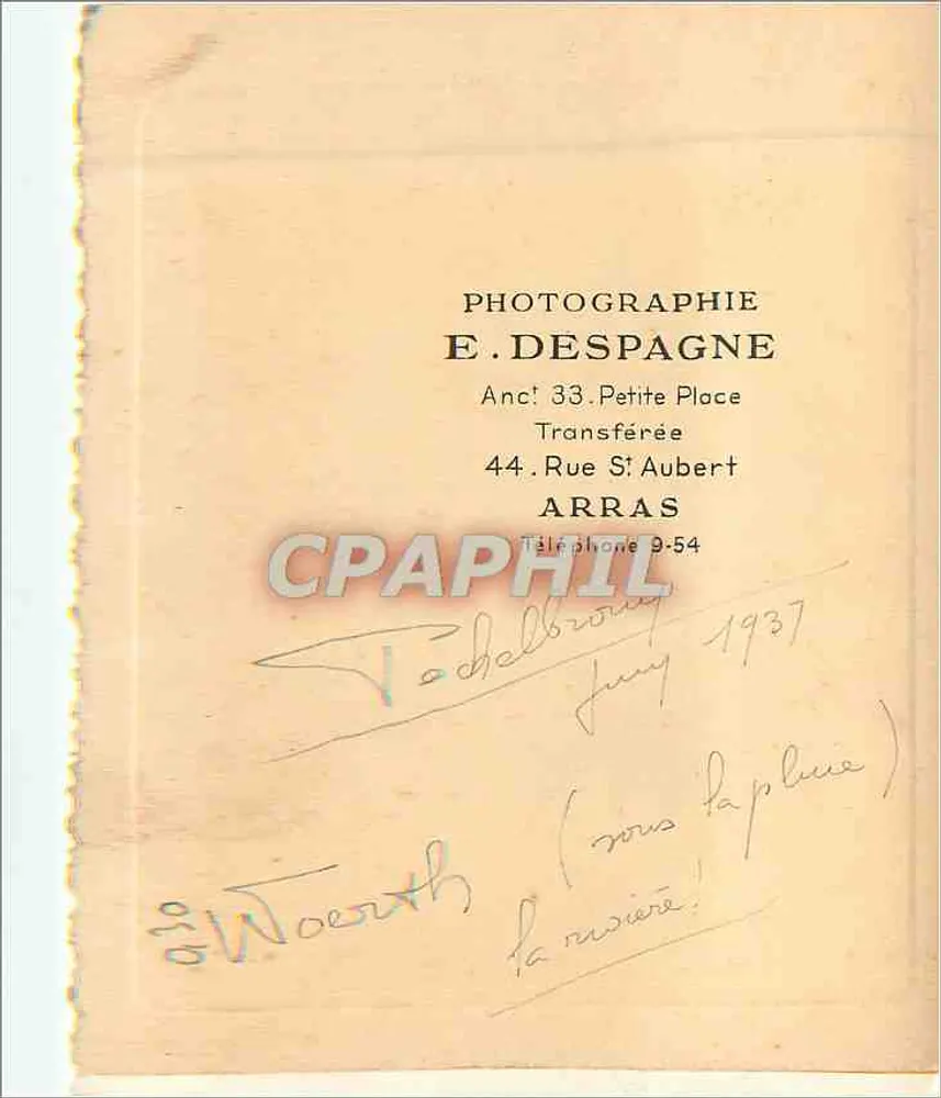 View of Woerth — Flood — E. Despagne, Arras - Back