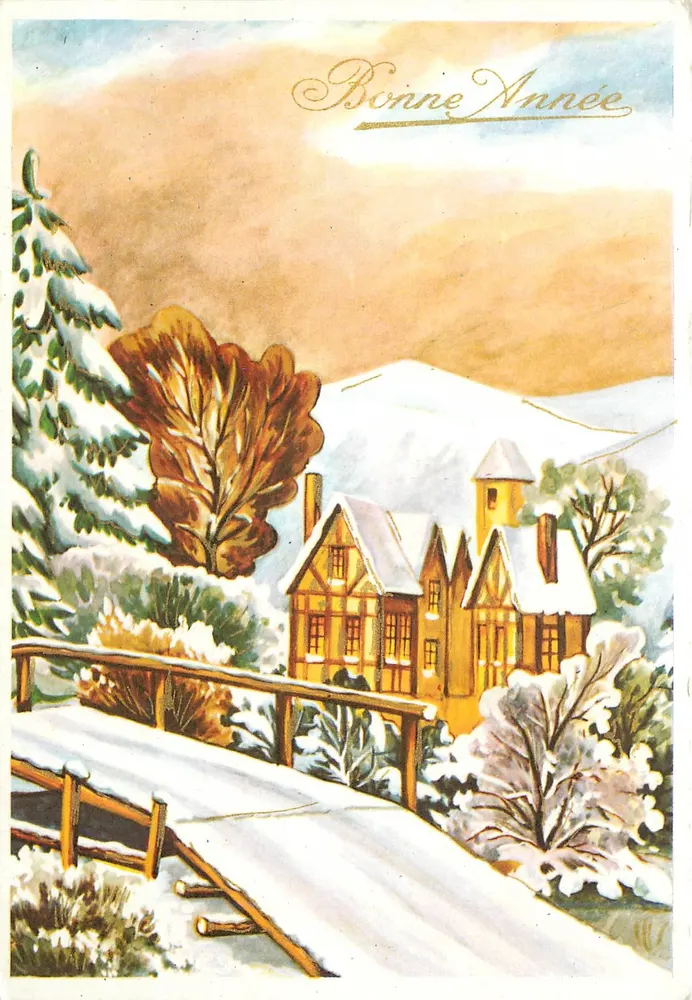 Paisagem invernal — casa nevada — editor Victor Hébert, n° 51140 - Frente