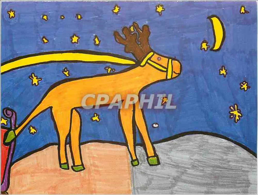 Rena sob a lua — ilustração de criança — Vivre debout Handicap International - Frente