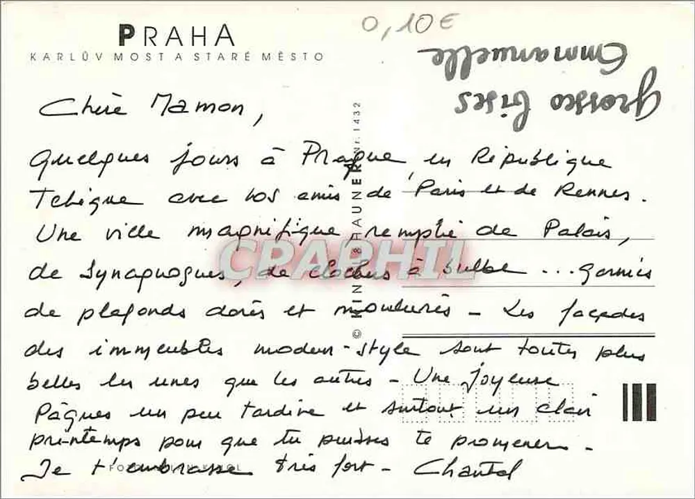प्राग - कार्लूव मोस्ट और स्टारे मेस्टो — श्रृंखला संख्या 1432 - पीछे