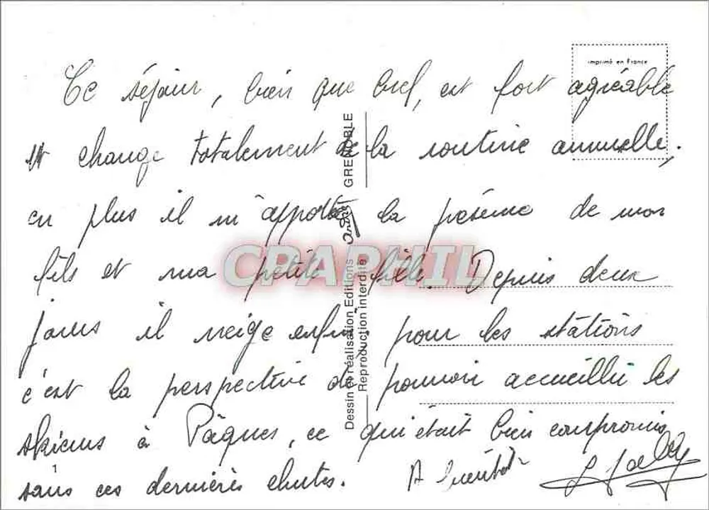 पहाड़ में स्की — हास्य के साथ बैठकर खींचना... — ड्राइंग रियलाइजेशन एडिशन इंटरडिट - पीछे