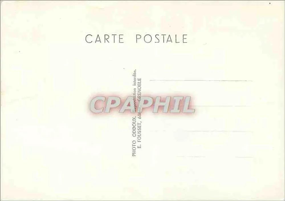 Grenoble - Vista Geral e os Alpes — Foto Oddoux, editada por E. Fousset, Grenoble - Verso