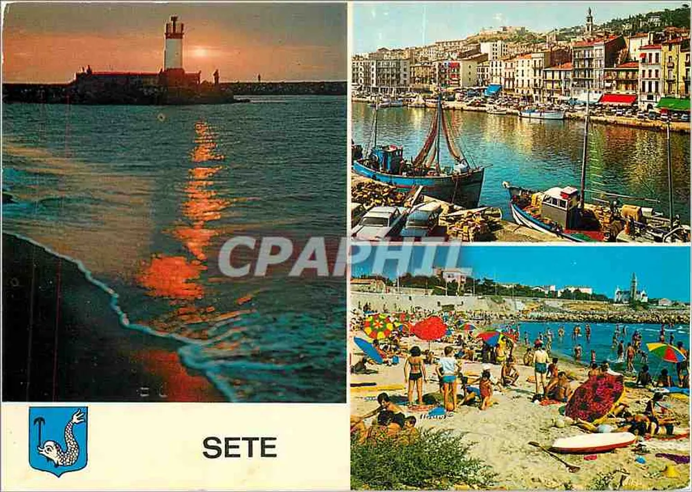 Sete — Der Kanal und der Corniche-Strand - Vorderseite