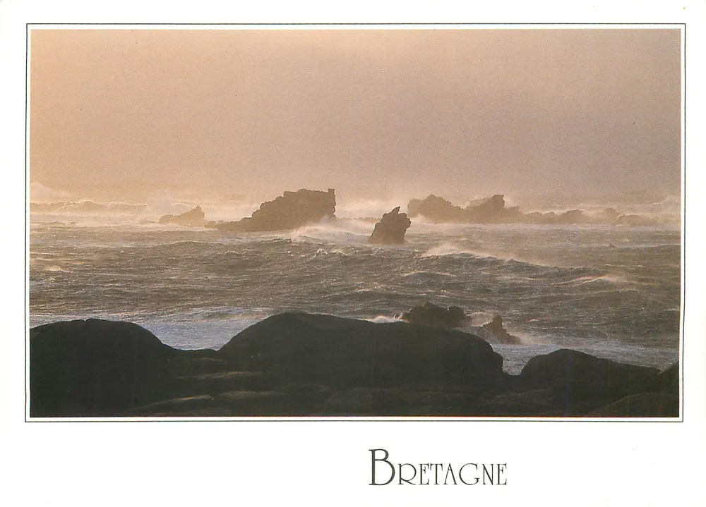 Bretagne — Rochos e mar agitado — Editions d'Art JACK - Frente