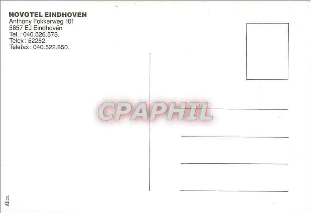Novotel Eindhoven — hotel moderno sobre lago — n° 11.88 - Verso