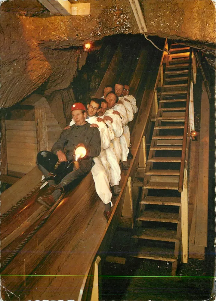 Salzbergwerk Dürrnberg - Hallein — Rutschfahrt — Salzburger Druckerei C. Pospesch - Vorderseite