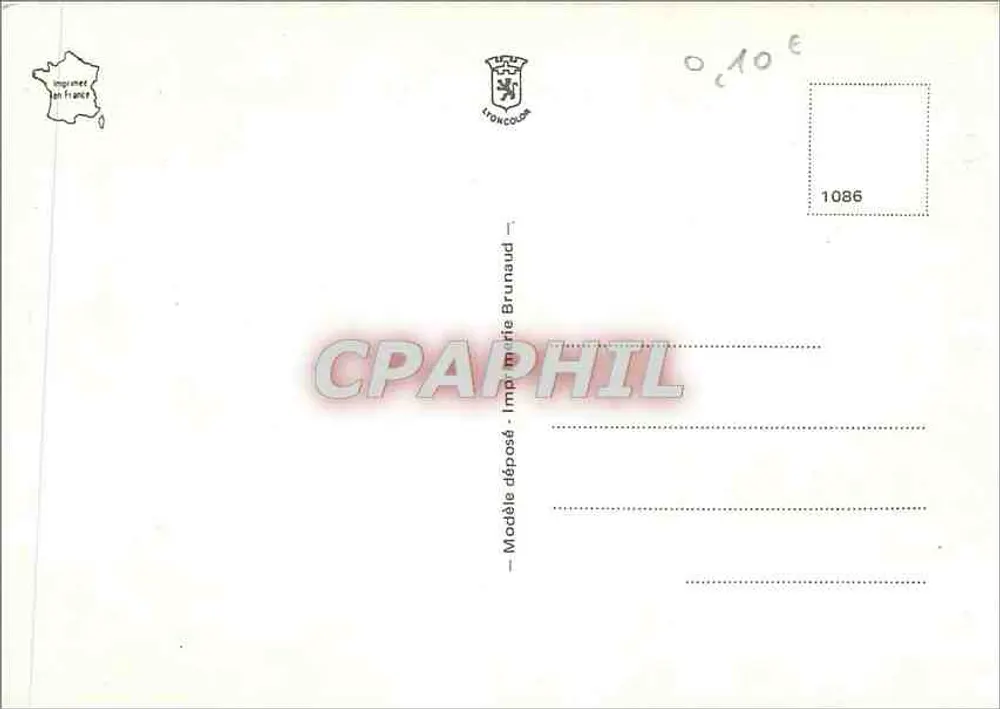 Carta postal lúdica com questionário sobre a personalidade — Imp. Brunaud, n° 1086 - Verso