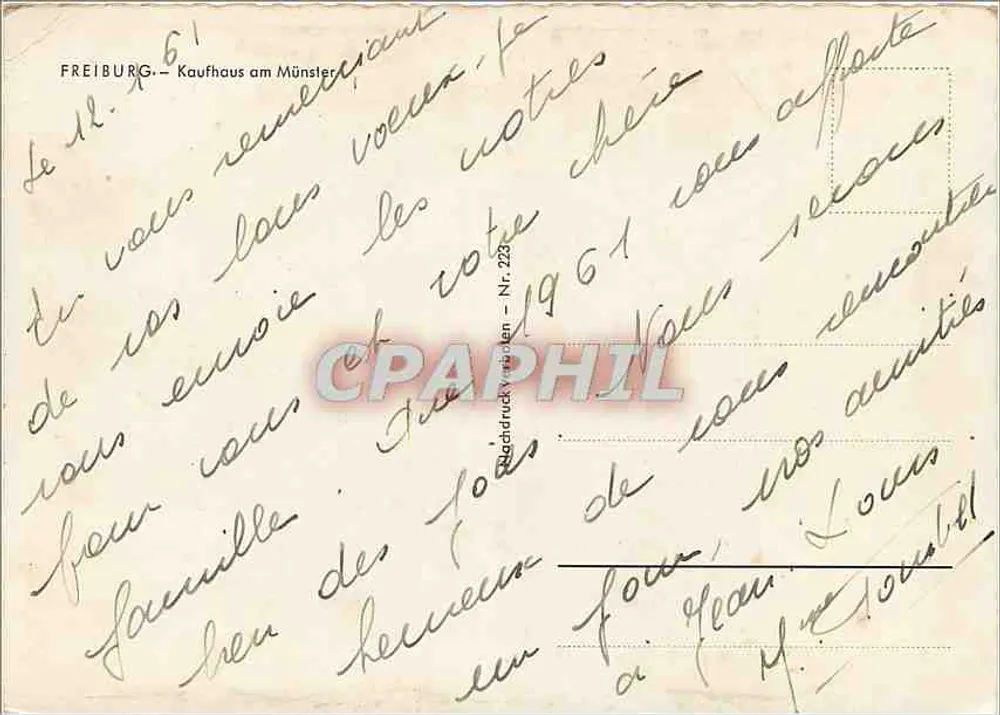 फ्राइबर्ग इम ब्रेसगौ — मूर्ति से दृश्य — संख्या 223 - पीछे
