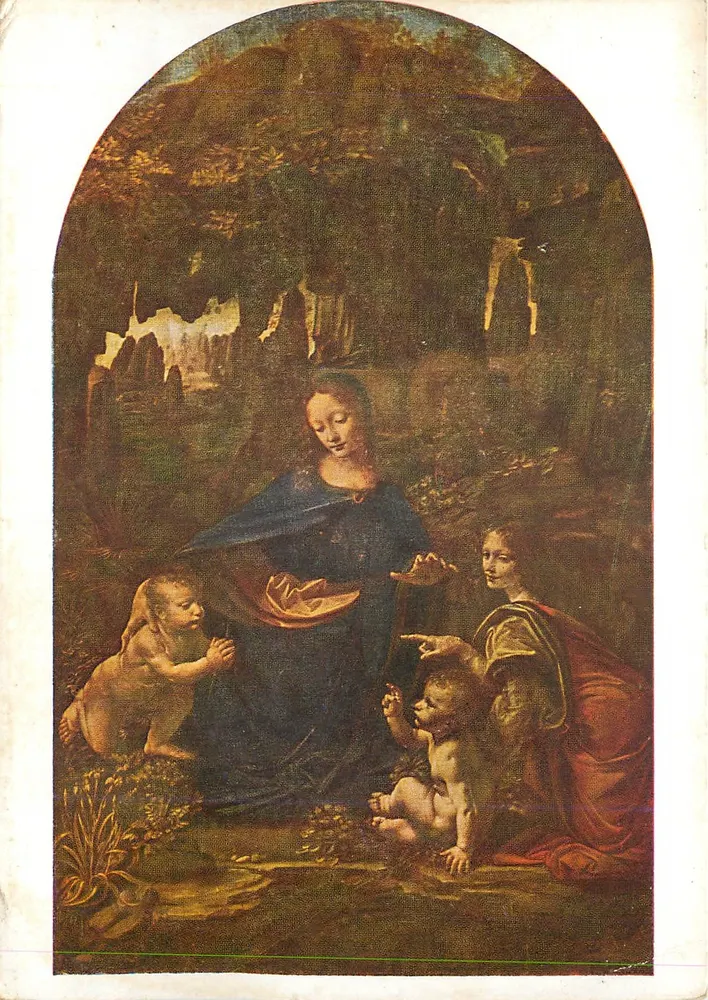 La Vierge au Rocher — Léonard de Vinci (1452-1519) — Éditions Nouilles, Paris - Recto