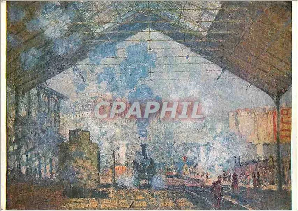 La Gare Saint-Lazare — peinture de Claude Monet — Éditions Nomis, Paris - Recto