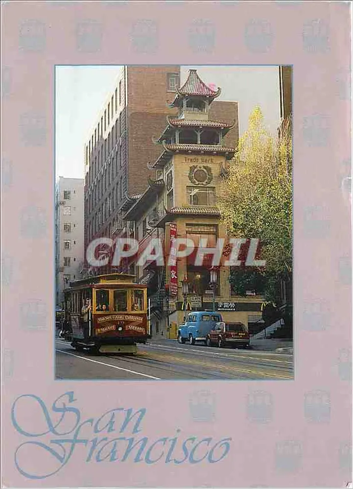 Kabelbahn fährt den Hang hinab — Chinatown, San Francisco — Verlag Impact, Pittsburg CA, n° 9119 - Vorderseite