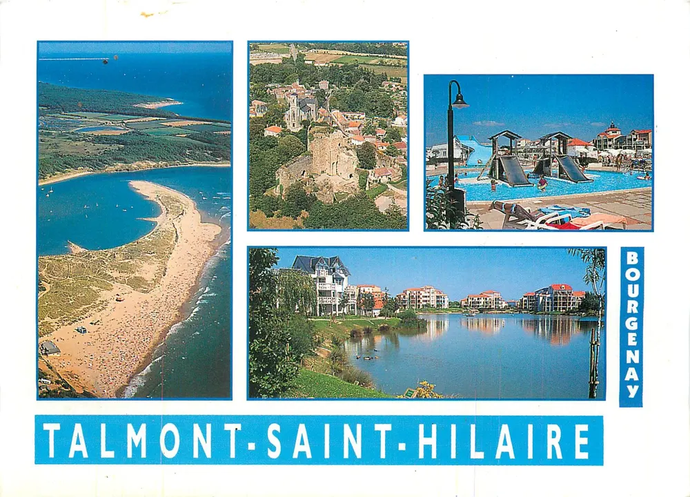 Talmont-Saint-Hilaire — Plage du Veillon, château féodal, lac et piscine — Éditions Cérephilon - Recto