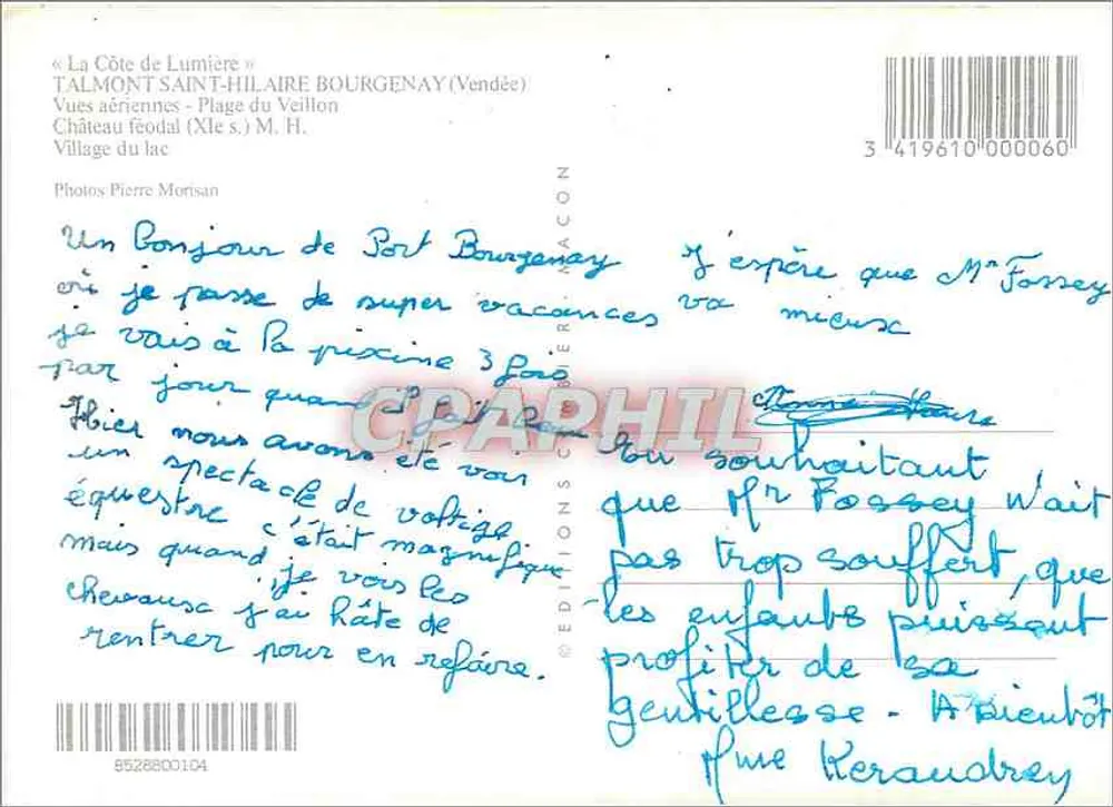 Talmont-Saint-Hilaire — Plage du Veillon, château féodal, lac et piscine — Éditions Cérephilon - Verso