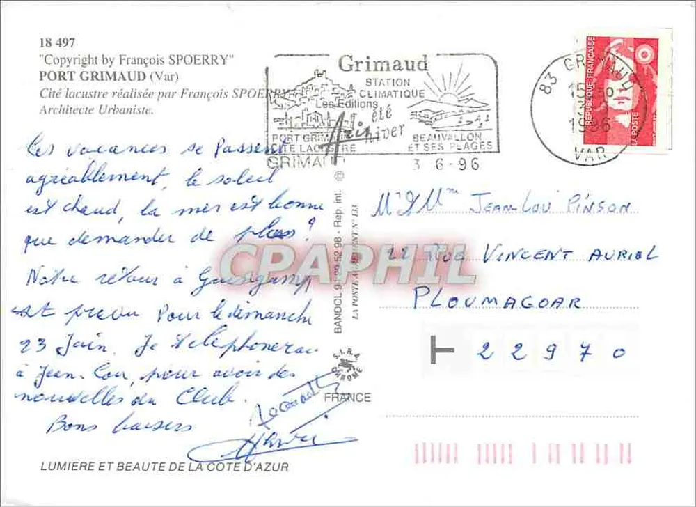 Port Grimaud — Cité Lacustre — Éditions Aris - Rückseite