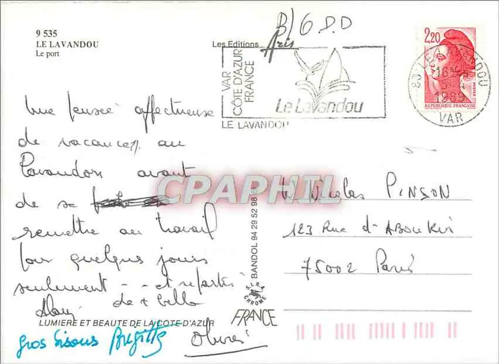 Le Lavandou — Côte d'Azur — Les Éditions d'Azur - Verso