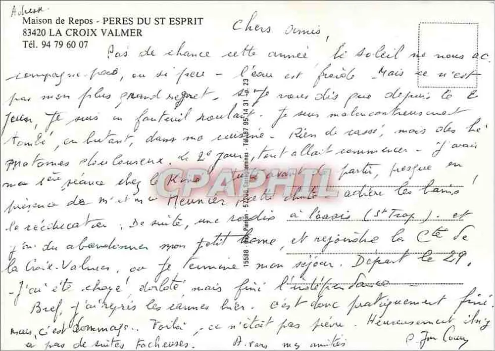Maison de Repos - La Croix Valmer — n° 15688 - Verso