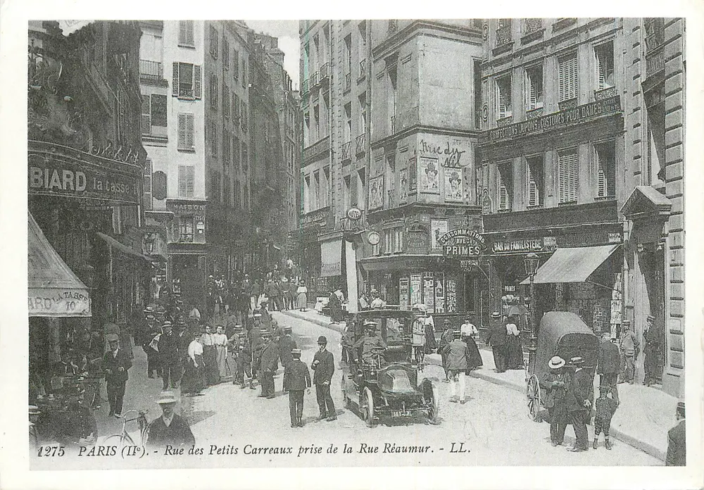 Paris (IIe) - Rue des Petits Carreaux von der Rue Réaumur aus — LL — 1975 - Vorderseite