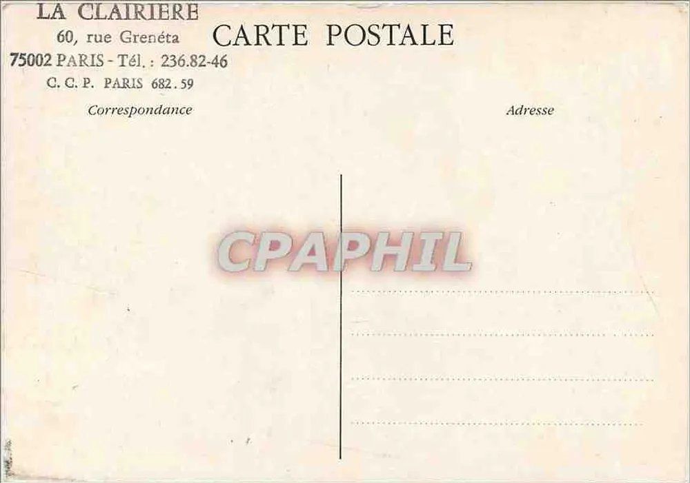 Paris (IIe) - Rue des Petits Carreaux von der Rue Réaumur aus — LL — 1975 - Rückseite