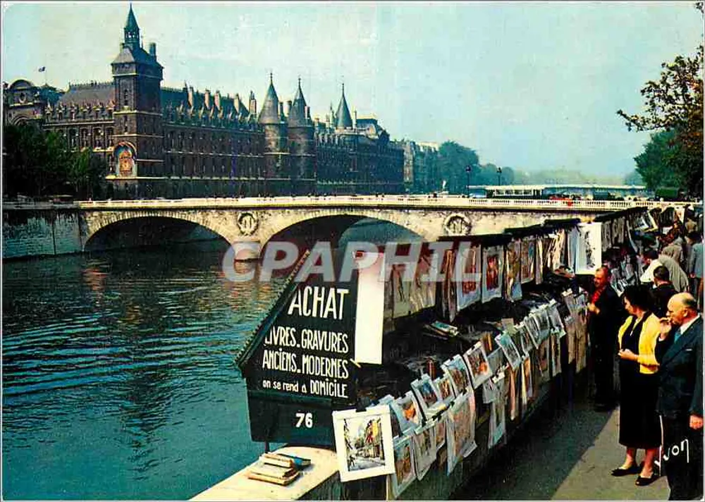 Buch- und Holzschnitt-Markt an den Ufern von Paris — Éditions d'Art Arnaud - Vorderseite