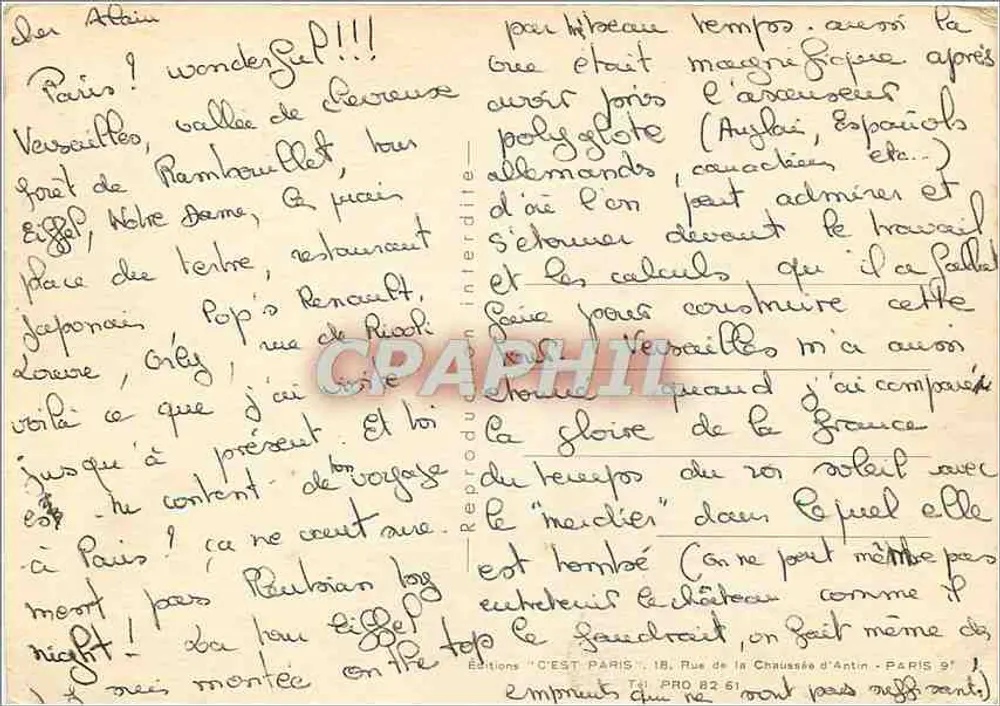 Paris - Notre-Dame e a Seine — Manos Girard - Verso