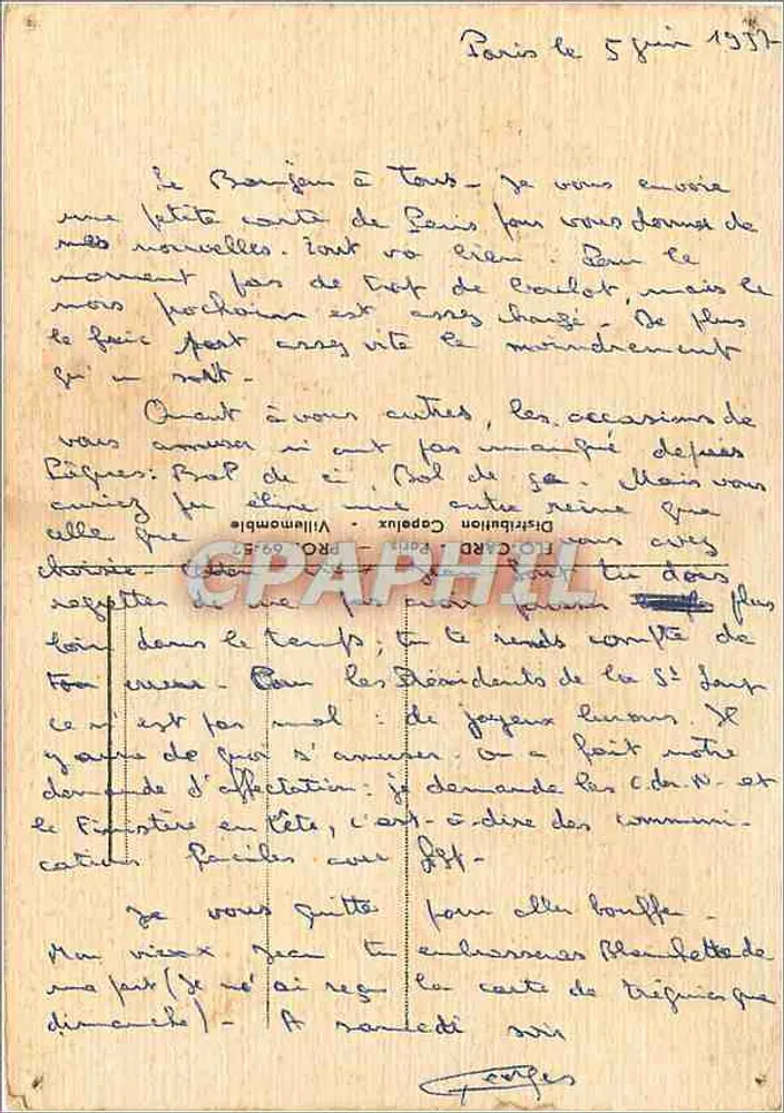 Paris — O French Cancan — Moulin Rouge - Verso