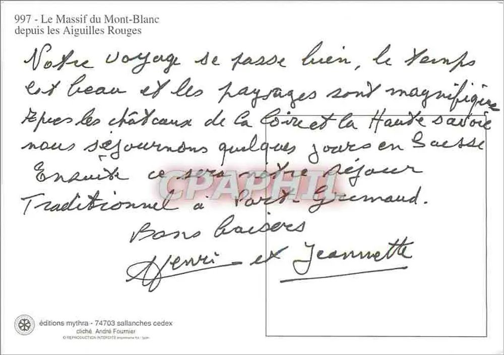 Le Massif du Mont-Blanc — depuis les Aiguilles Rouges — éditions mythra - Verso