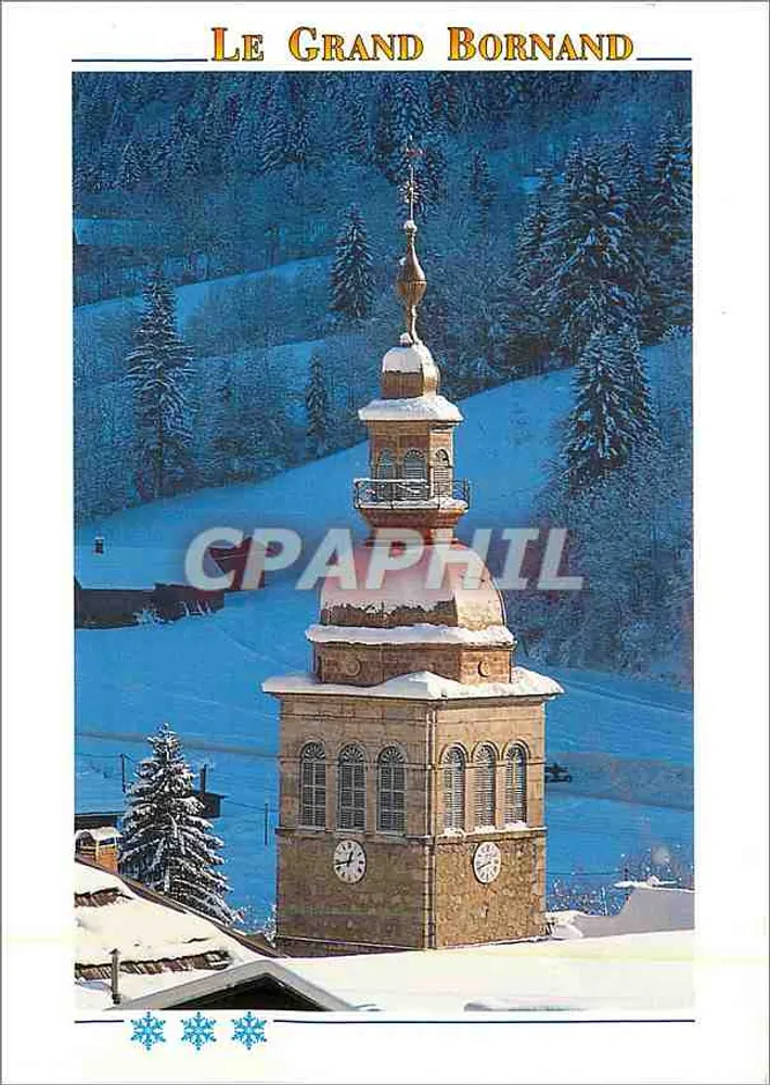 Le Grand Bornand — schneedeckter Turm — Éditions J.-P. Francouz, n° 1000-2100 m - Vorderseite