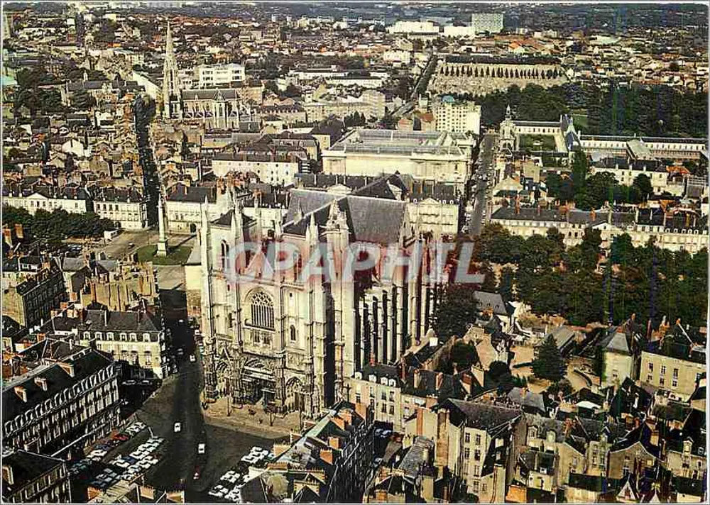 Luftbild der Viertel: St-Pierre - St-Clément - St-Donatien — Nantes (Loire-Atlantique) — Verlag: Pierre Artaud & Cie, 21, rue de la Dolee - Vorderseite