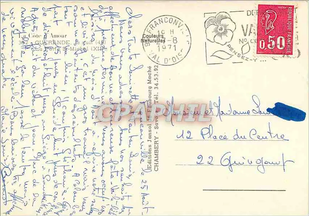 Porta da Cidade — Guérande — Éditions Jansel de Faubourg - Verso