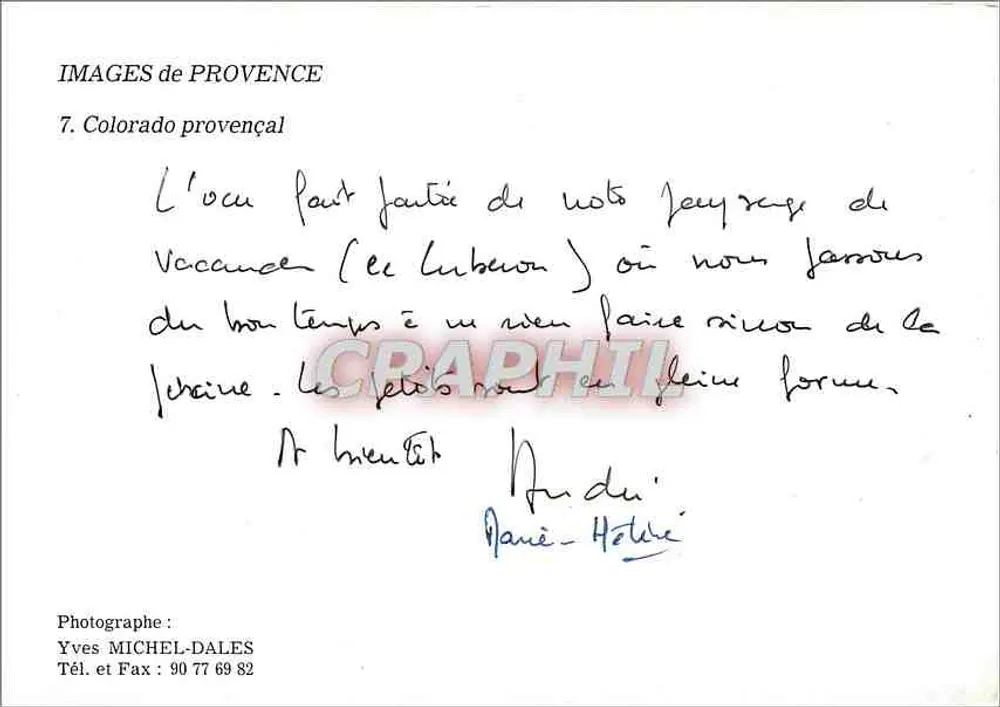 Vista das falésias vermelhas de Michel-Dalès — Colorado provençal — Yves Michel-Dalès - Verso
