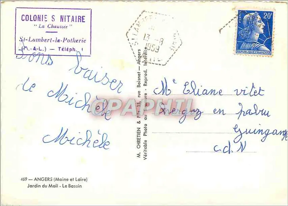 Garten des Bassins — Angers — Lionel - Rückseite