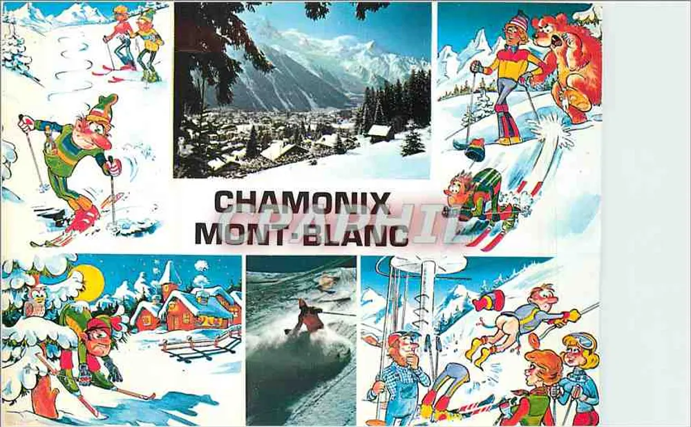 Chamonix Mont-Blanc — 101 lat narciarstwa — wydawca nieznany - Awers