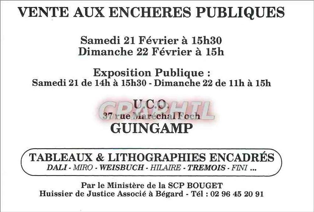 Priam - Gravura - J. M. GUINY — Imp. Compo Offset 78700 Conflans - Verso