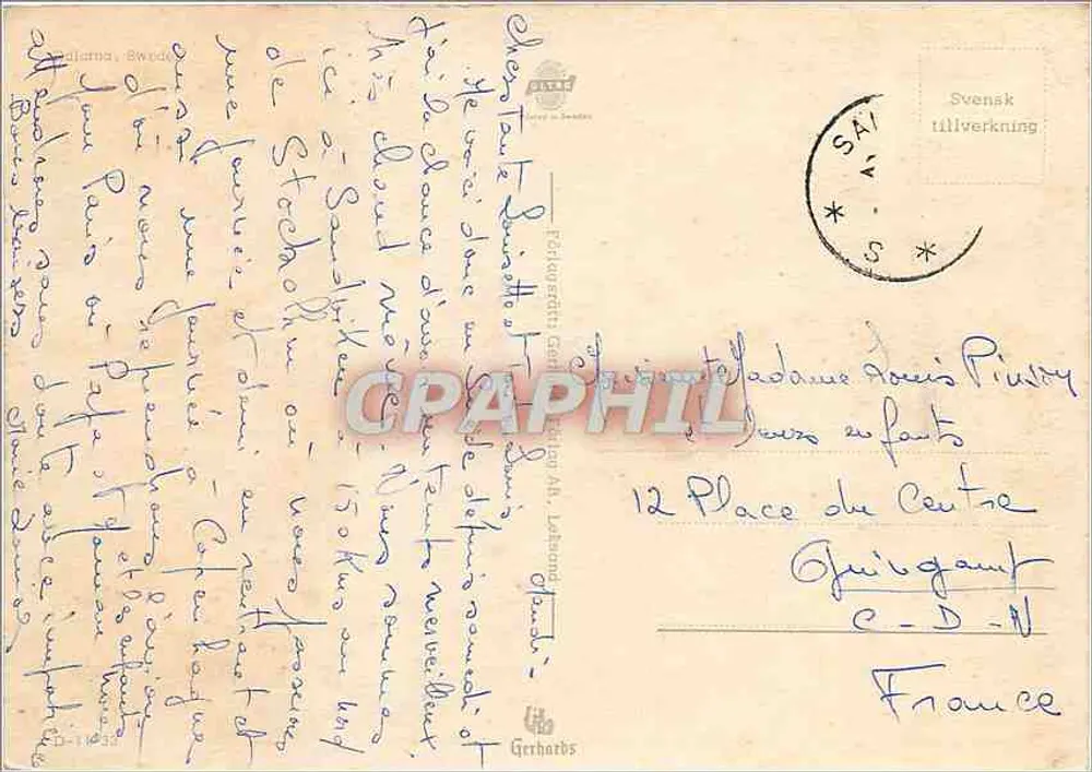 लर्डल — झील का दृश्य, पुराना घर, चर्च, नाव और मिडसमर के त्योहार — फोटोग्राफेन एबी, लर्डल - पीछे