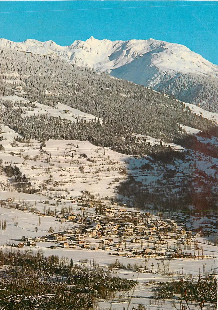 Bourg-Saint-Maurice (Savoie) — vue hivernale enneigée — G 15013, Séez - La Rosière - Recto