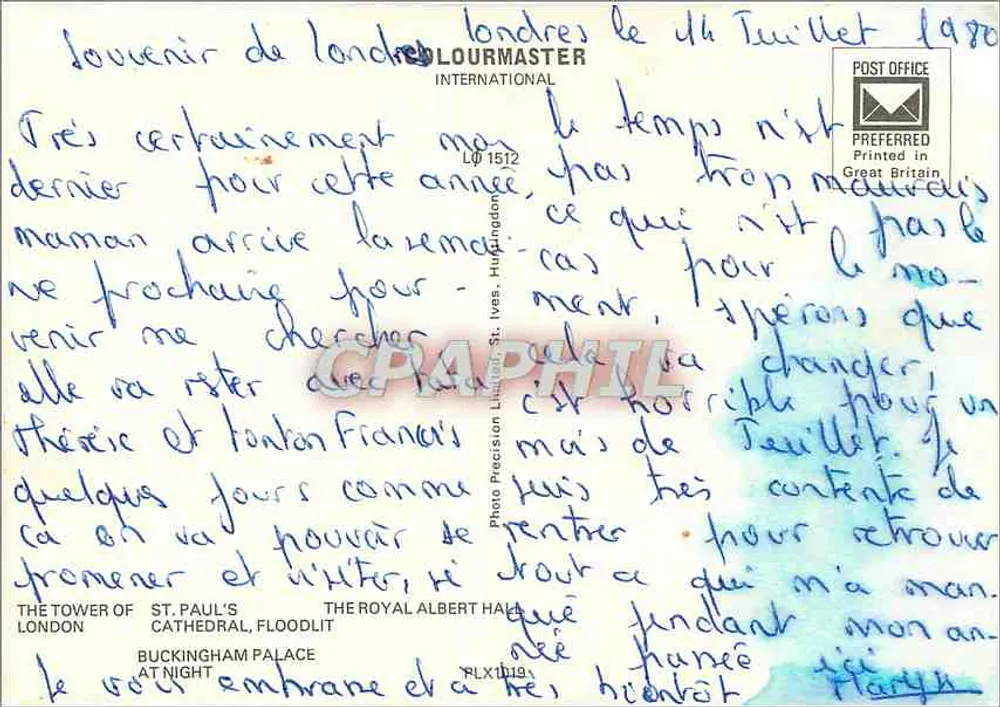 लंदन - महान भवनों का पैनोरमिक दृश्य - पीछे