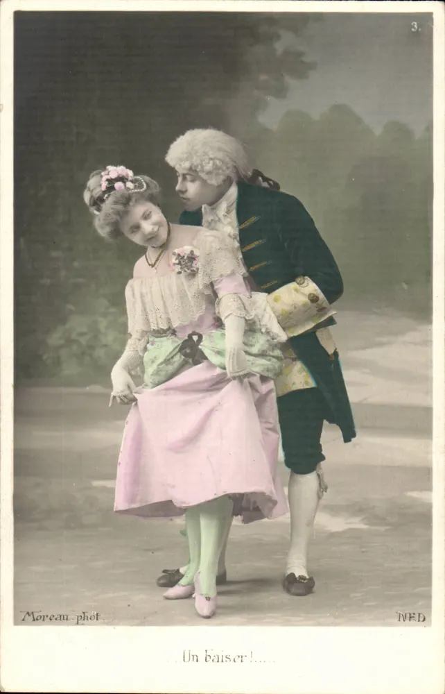 Ein Kuss! — Theater-Szene — Moreau phot. n°3 - Vorderseite
