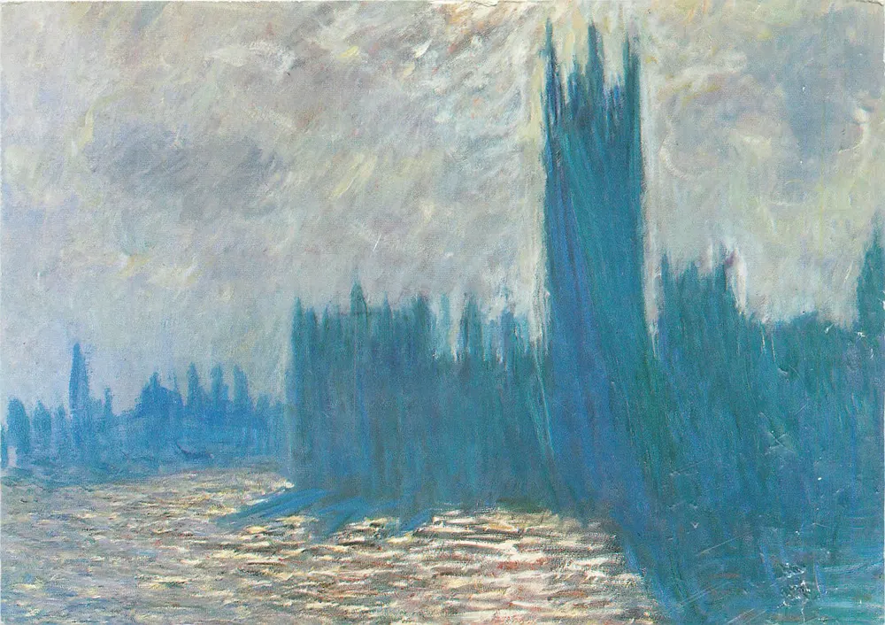 Le Parlement. Reflets sur la Tamise — 1899-1901 — Musée Marmottan Monet, Paris, N° INV. 5007 - Recto