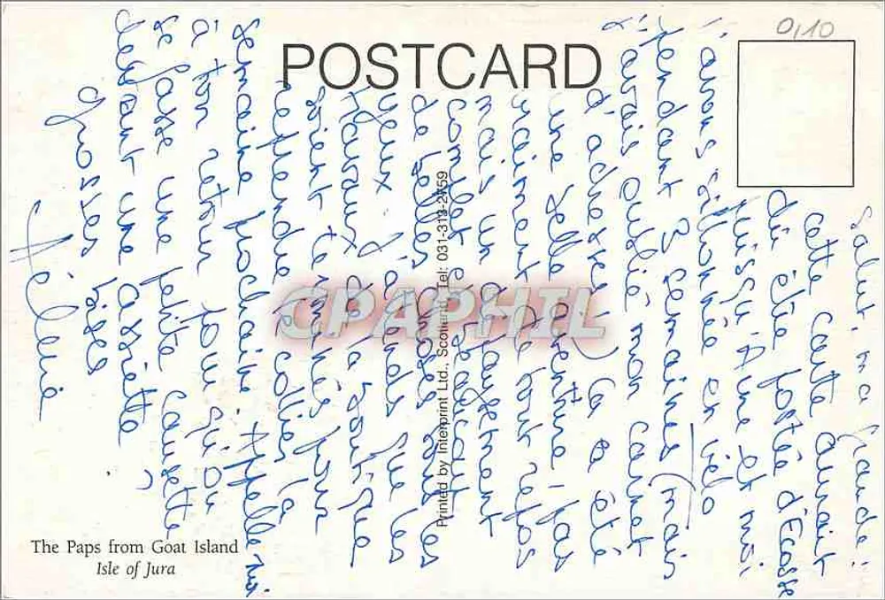 Die Paps von Goat Island — Insel Jura — Printed by Macphail Ltd. Scotland - Rückseite
