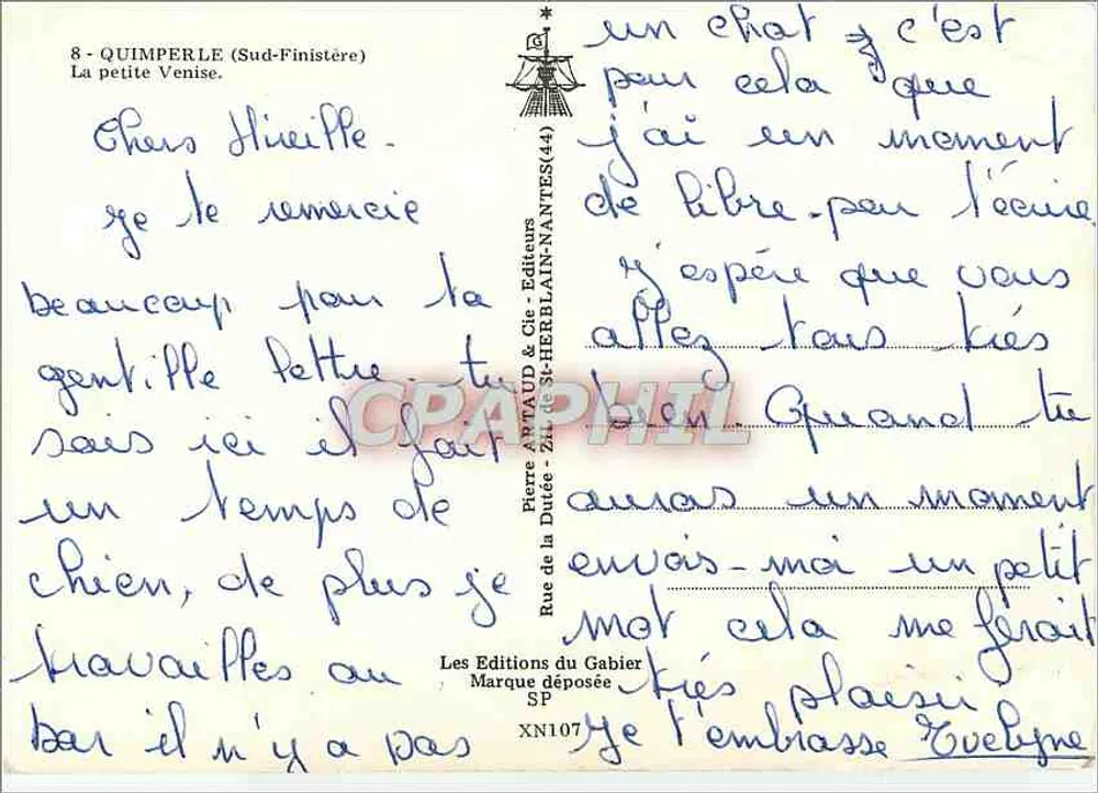 Quimperlé (Sud-Finistère) — La pequeña Venecia — Pierre Arnaud & Cie - Editores - Reverso