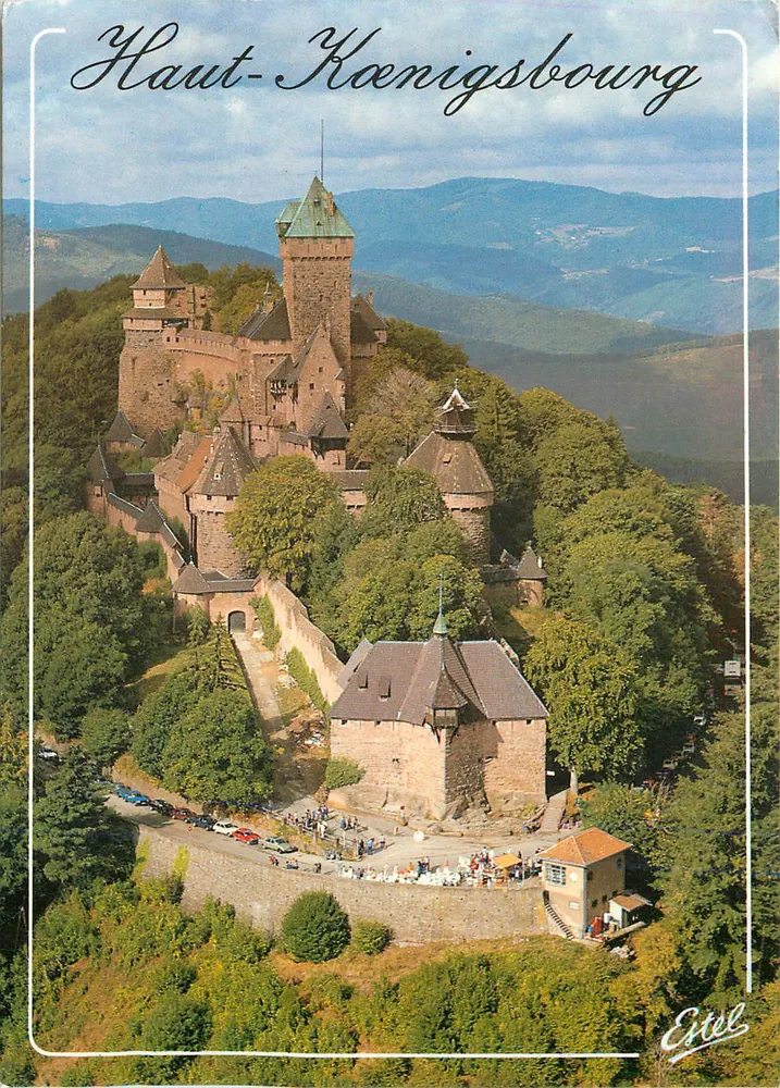 Schloss Haut-Königsbourg — Luftbild — Verlag ESTEL, Nr. 34209 W - Vorderseite