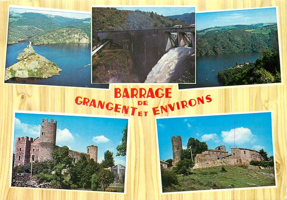 Barrage de Grangent et environs — vue composite — éditeur non visible - Recto