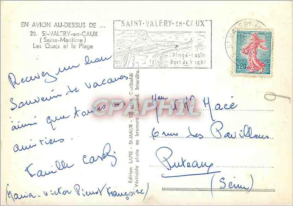 Saint-Valery-en-Caux — Les Quais et la Plage — Édition LAPIE - Rückseite