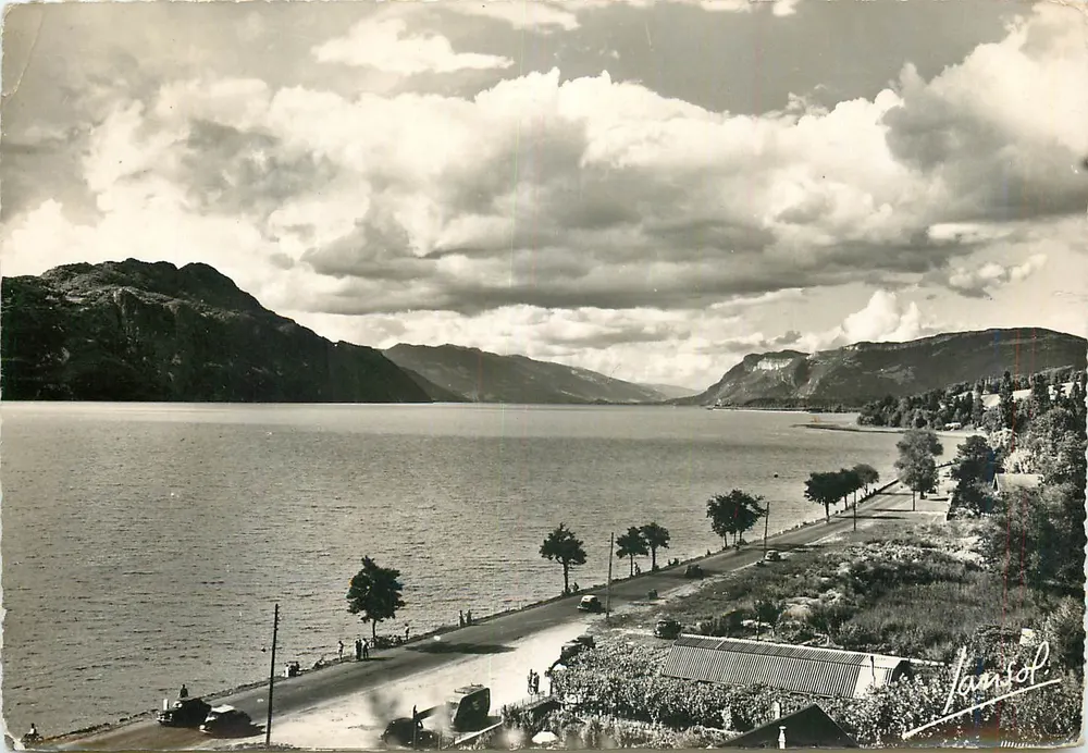 Lago do Bourget — Estrada de Aix-les-Bains — Éditions Vansol - Frente