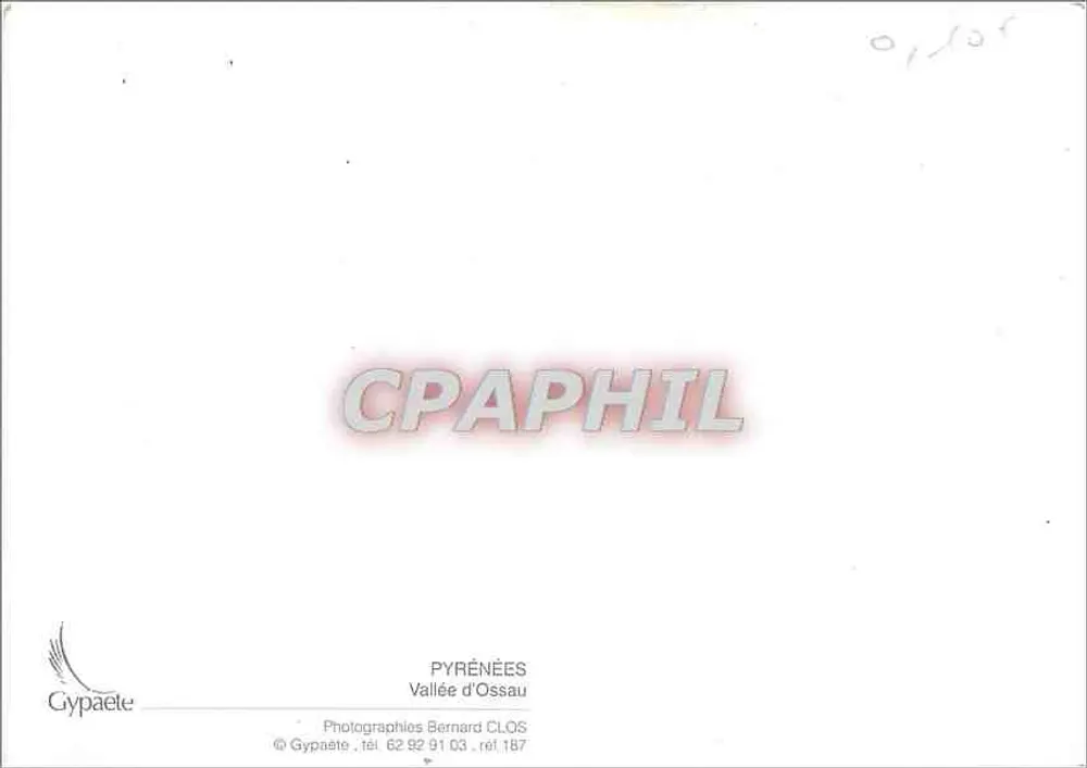 Paisagem alpina com rebanho — Vale de Ossau, Pirineus — Gypaète, referência 187 - Verso